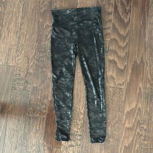 Spanx Faux Leather Camo Leggings